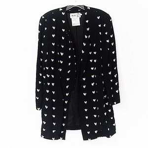 Vintage Milli Heart Print Polka Dot Style Blazer